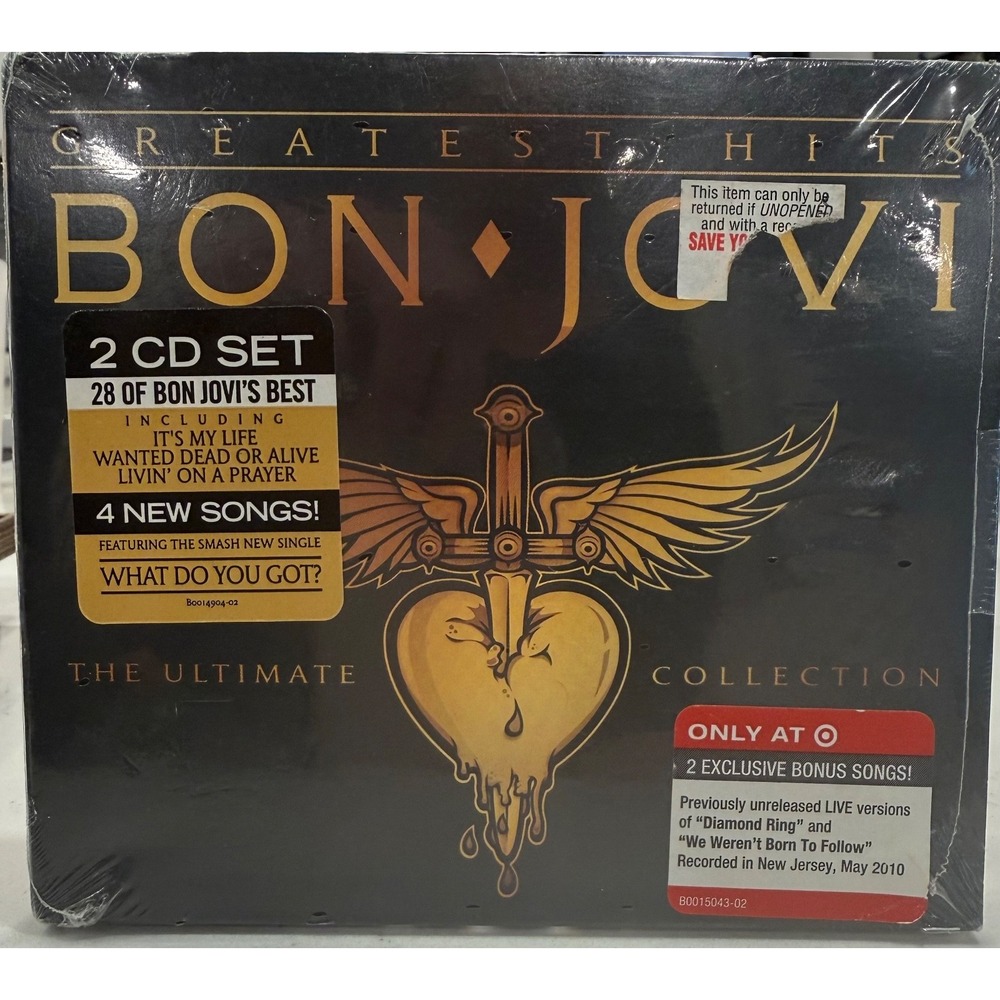 Bon Jovi Greatest Hits The Ultimate Collection 2 CD Set Target Exclusive New Sea